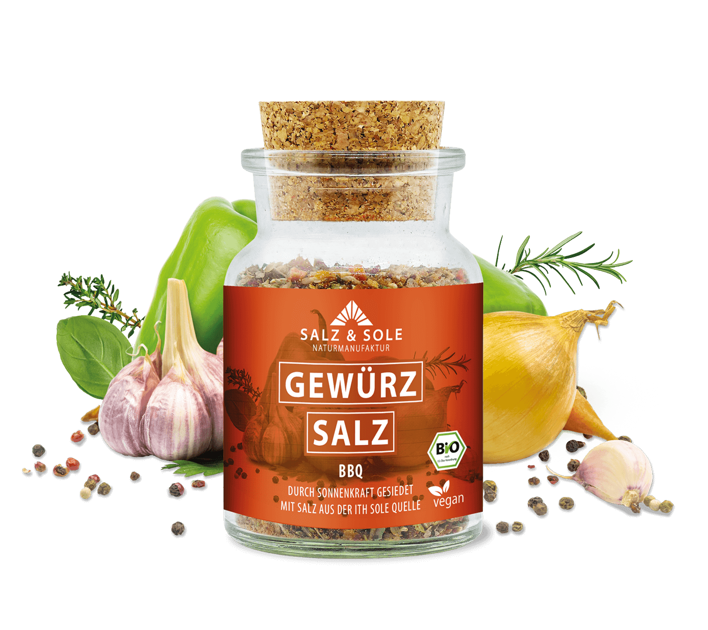 Bio Gewürzsalz BBQ Korkglas 100g